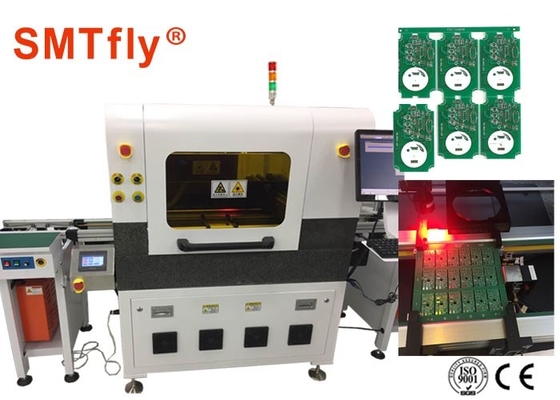 নিরাপদ সেন্সর সহ 100mm/S 0.6mm ইলেকট্রনিক লেজার PCB Depanelizer মেশিন